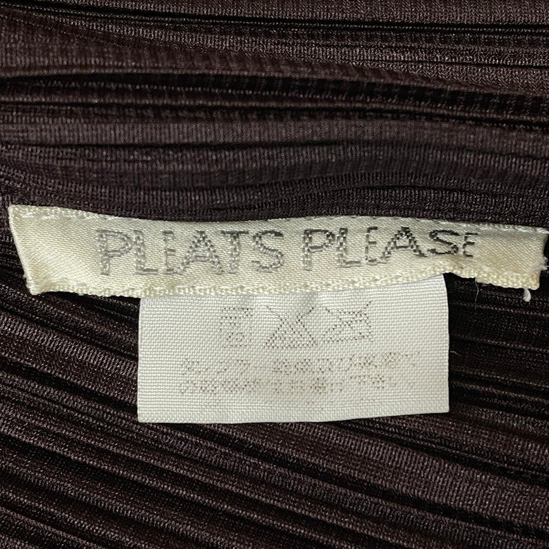 【現状渡し品】【レディース】 PLEATS PLEASE ISSEY MIYAKE プリーツ プリーズ イッセイ ミヤケ LONG SLEEVE SHIRT PP33-JD188 ロング スリーブ シャツ 長袖 トップス 168-261001-sa-14-teih サイズ：不明 カラー：ブラウン 万代Net店