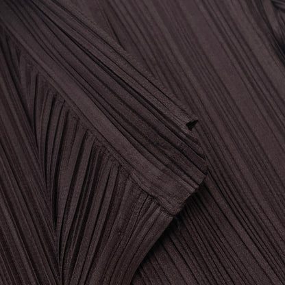 【現状渡し品】【レディース】 PLEATS PLEASE ISSEY MIYAKE プリーツ プリーズ イッセイ ミヤケ LONG SLEEVE SHIRT PP33-JD188 ロング スリーブ シャツ 長袖 トップス 168-261001-sa-14-teih サイズ：不明 カラー：ブラウン 万代Net店