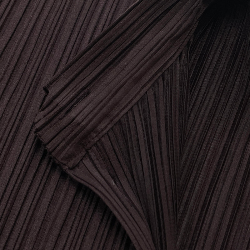 【現状渡し品】【レディース】 PLEATS PLEASE ISSEY MIYAKE プリーツ プリーズ イッセイ ミヤケ LONG SLEEVE SHIRT PP33-JD188 ロング スリーブ シャツ 長袖 トップス 168-261001-sa-14-teih サイズ：不明 カラー：ブラウン 万代Net店