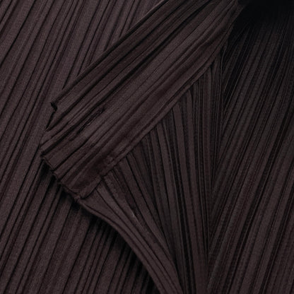 【現状渡し品】【レディース】 PLEATS PLEASE ISSEY MIYAKE プリーツ プリーズ イッセイ ミヤケ LONG SLEEVE SHIRT PP33-JD188 ロング スリーブ シャツ 長袖 トップス 168-261001-sa-14-teih サイズ：不明 カラー：ブラウン 万代Net店