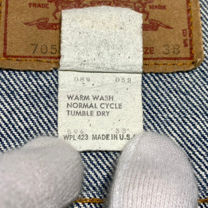 【中古品】【メンズ】 Levi's リーバイス DENIM TRACKER JACKET 70505-0213 デニム トラッカー ジャケット ライトアウター Gジャン 145-261001-ko-08-teih サイズ：38 カラー：インディゴ 万代Net店