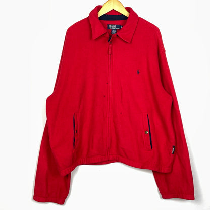 【現状渡し品】【メンズ】 POLO RALPH LAUREN ポロ ラルフローレン 90’s FLEECE SWING TOP 90年代 フリース スイング トップ 長袖 トップス 145-261001-sa-09-teih サイズ：XL カラー：レッド 万代Net店