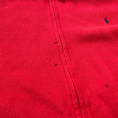【現状渡し品】【メンズ】 POLO RALPH LAUREN ポロ ラルフローレン 90’s FLEECE SWING TOP 90年代 フリース スイング トップ 長袖 トップス 145-261001-sa-09-teih サイズ：XL カラー：レッド 万代Net店