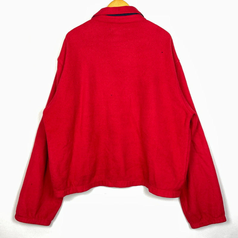 【現状渡し品】【メンズ】 POLO RALPH LAUREN ポロ ラルフローレン 90’s FLEECE SWING TOP 90年代 フリース スイング トップ 長袖 トップス 145-261001-sa-09-teih サイズ：XL カラー：レッド 万代Net店