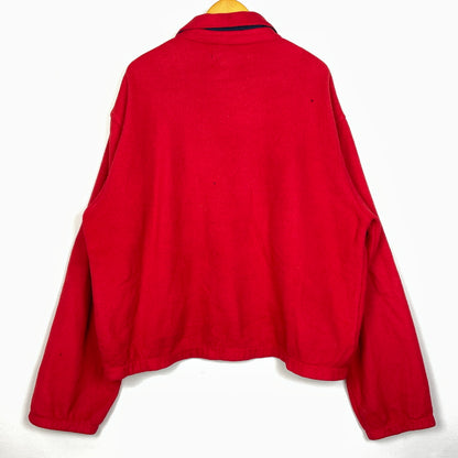【現状渡し品】【メンズ】 POLO RALPH LAUREN ポロ ラルフローレン 90’s FLEECE SWING TOP 90年代 フリース スイング トップ 長袖 トップス 145-261001-sa-09-teih サイズ：XL カラー：レッド 万代Net店