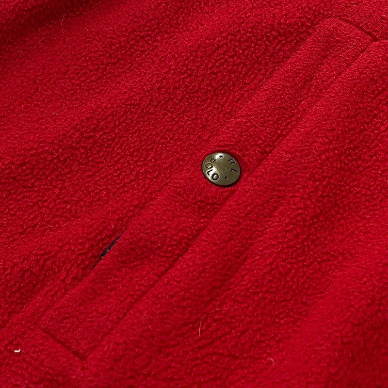 【現状渡し品】【メンズ】 POLO RALPH LAUREN ポロ ラルフローレン 90’s FLEECE SWING TOP 90年代 フリース スイング トップ 長袖 トップス 145-261001-sa-09-teih サイズ：XL カラー：レッド 万代Net店