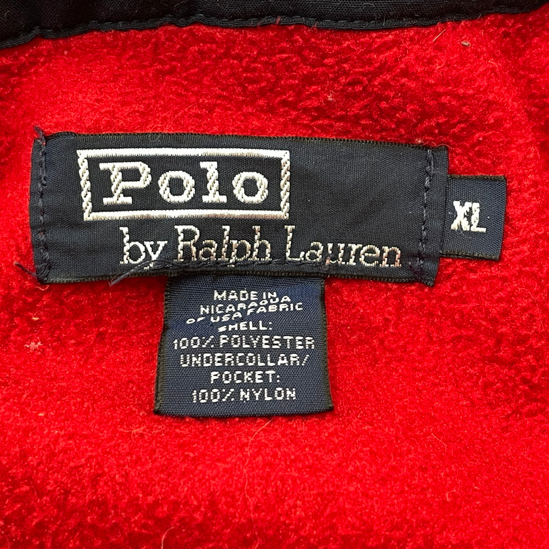 【現状渡し品】【メンズ】 POLO RALPH LAUREN ポロ ラルフローレン 90’s FLEECE SWING TOP 90年代 フリース スイング トップ 長袖 トップス 145-261001-sa-09-teih サイズ：XL カラー：レッド 万代Net店