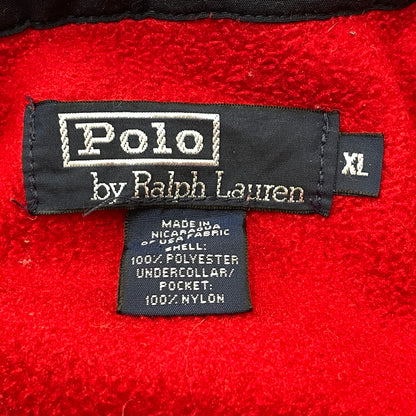 【現状渡し品】【メンズ】 POLO RALPH LAUREN ポロ ラルフローレン 90’s FLEECE SWING TOP 90年代 フリース スイング トップ 長袖 トップス 145-261001-sa-09-teih サイズ：XL カラー：レッド 万代Net店