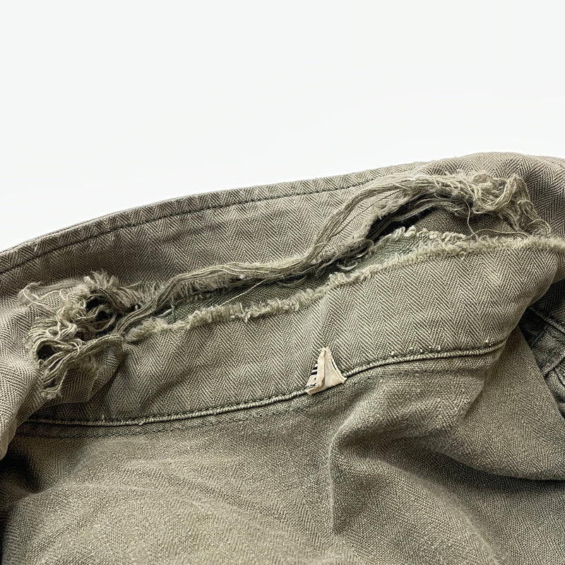 【現状渡し品】【メンズ】 U.S.ARMY アメリカ軍 HBT JACKET M-1943 エイチビーティ ジャケット アウター 145-261001-sa-08-teih サイズ：78R カラー：カーキ 万代Net店