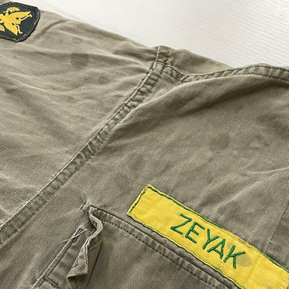 【現状渡し品】【メンズ】 U.S.ARMY アメリカ軍 HBT JACKET M-1943 エイチビーティ ジャケット アウター 145-261001-sa-08-teih サイズ：78R カラー：カーキ 万代Net店