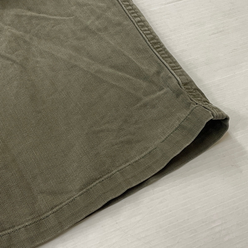 【現状渡し品】【メンズ】 U.S.ARMY アメリカ軍 HBT JACKET M-1943 エイチビーティ ジャケット アウター 145-261001-sa-08-teih サイズ：78R カラー：カーキ 万代Net店