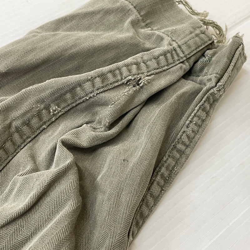 【現状渡し品】【メンズ】 U.S.ARMY アメリカ軍 HBT JACKET M-1943 エイチビーティ ジャケット アウター 145-261001-sa-08-teih サイズ：78R カラー：カーキ 万代Net店