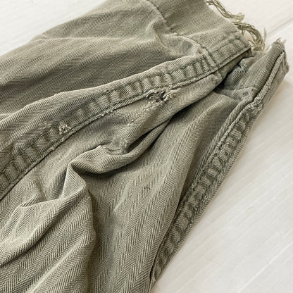 【現状渡し品】【メンズ】 U.S.ARMY アメリカ軍 HBT JACKET M-1943 エイチビーティ ジャケット アウター 145-261001-sa-08-teih サイズ：78R カラー：カーキ 万代Net店