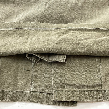 【現状渡し品】【メンズ】 U.S.ARMY アメリカ軍 HBT JACKET M-1943 エイチビーティ ジャケット アウター 145-261001-sa-08-teih サイズ：78R カラー：カーキ 万代Net店