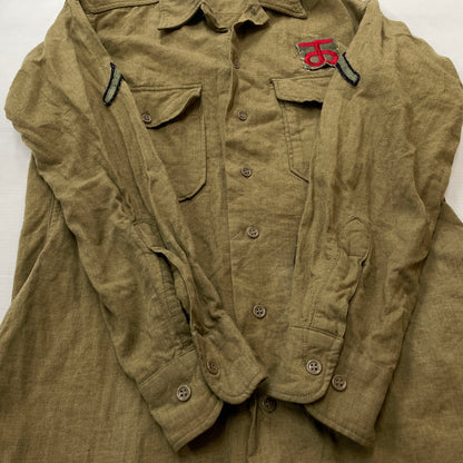 【現状渡し品】【メンズ】 U.S.ARMY アメリカ軍 MILITARY SHIRT M-1937 ミリタリー シャツ 長袖 トップス 145-261001-sa-15-teih サイズ：不明 カラー：カーキ 万代Net店