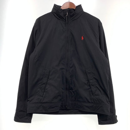 【中古品】【メンズ】 POLO RALPH LAUREN ポロ・ラルフローレン ZIP UP JACKET ジップアップ ジャケット ライトアウター フルジップブルゾン 145-261001-ko-11-teih サイズ：M カラー：ブラック 万代Net店
