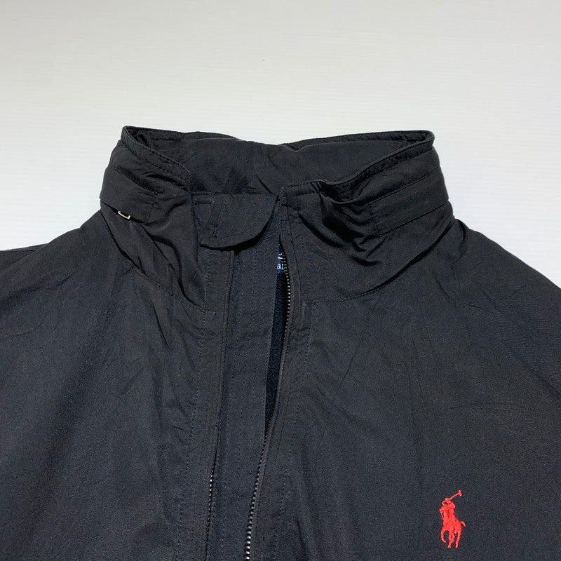 【中古品】【メンズ】 POLO RALPH LAUREN ポロ・ラルフローレン ZIP UP JACKET ジップアップ ジャケット ライトアウター フルジップブルゾン 145-261001-ko-11-teih サイズ：M カラー：ブラック 万代Net店