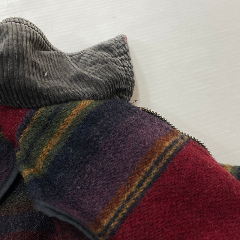 【中古品】【メンズ】 WOORICH ウールリッチ 80’s-90’s ZIP UP WOOL JACKET 80～90年代 ジップ アップ ウール ジャケット アウター 144-261001-sa-03-teih サイズ：M カラー：レッドボーダー 万代Net店