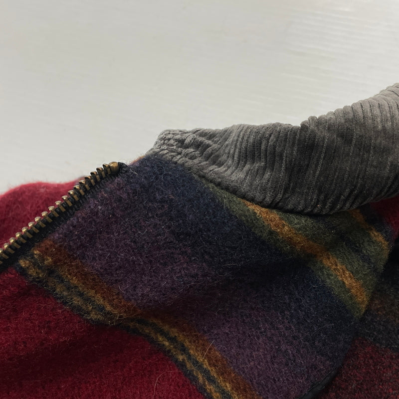 【中古品】【メンズ】 WOORICH ウールリッチ 80’s-90’s ZIP UP WOOL JACKET 80～90年代 ジップ アップ ウール ジャケット アウター 144-261001-sa-03-teih サイズ：M カラー：レッドボーダー 万代Net店