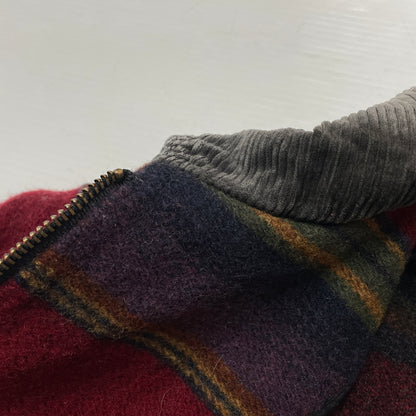 【中古品】【メンズ】 WOORICH ウールリッチ 80’s-90’s ZIP UP WOOL JACKET 80～90年代 ジップ アップ ウール ジャケット アウター 144-261001-sa-03-teih サイズ：M カラー：レッドボーダー 万代Net店