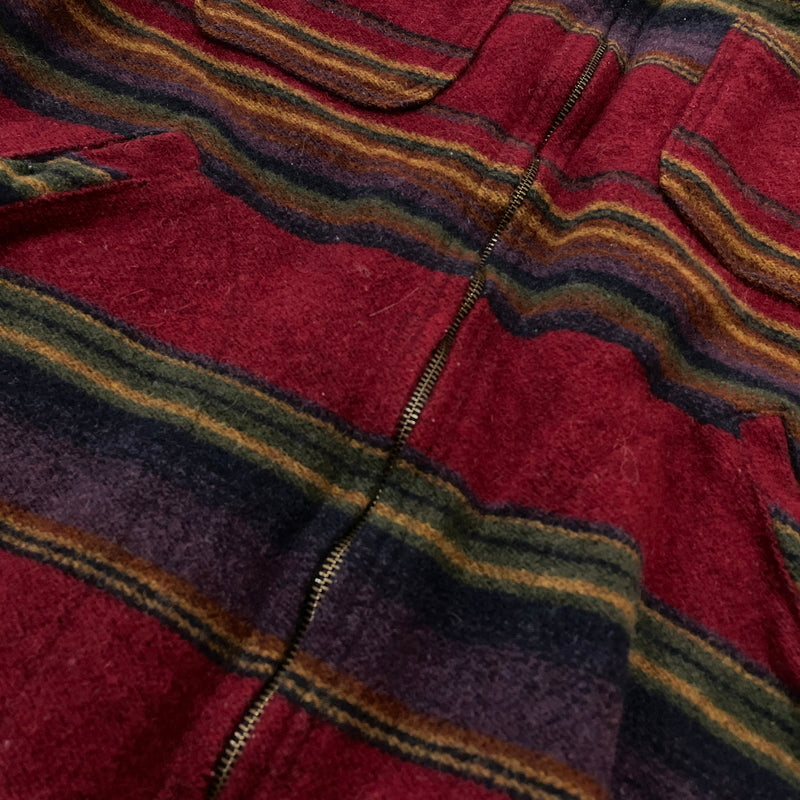 【中古品】【メンズ】 WOORICH ウールリッチ 80’s-90’s ZIP UP WOOL JACKET 80～90年代 ジップ アップ ウール ジャケット アウター 144-261001-sa-03-teih サイズ：M カラー：レッドボーダー 万代Net店