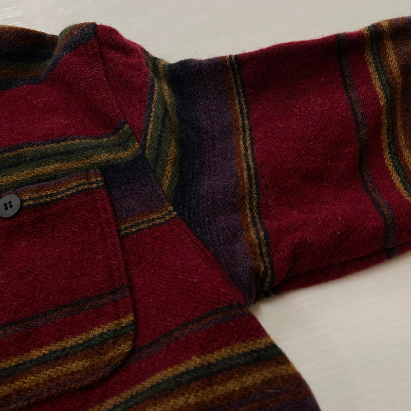 【中古品】【メンズ】 WOORICH ウールリッチ 80’s-90’s ZIP UP WOOL JACKET 80～90年代 ジップ アップ ウール ジャケット アウター 144-261001-sa-03-teih サイズ：M カラー：レッドボーダー 万代Net店