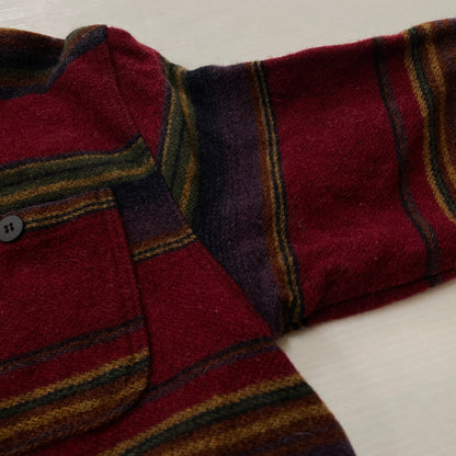 【中古品】【メンズ】 WOORICH ウールリッチ 80’s-90’s ZIP UP WOOL JACKET 80～90年代 ジップ アップ ウール ジャケット アウター 144-261001-sa-03-teih サイズ：M カラー：レッドボーダー 万代Net店