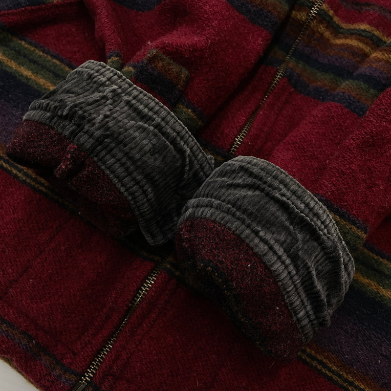 【中古品】【メンズ】 WOORICH ウールリッチ 80’s-90’s ZIP UP WOOL JACKET 80～90年代 ジップ アップ ウール ジャケット アウター 144-261001-sa-03-teih サイズ：M カラー：レッドボーダー 万代Net店