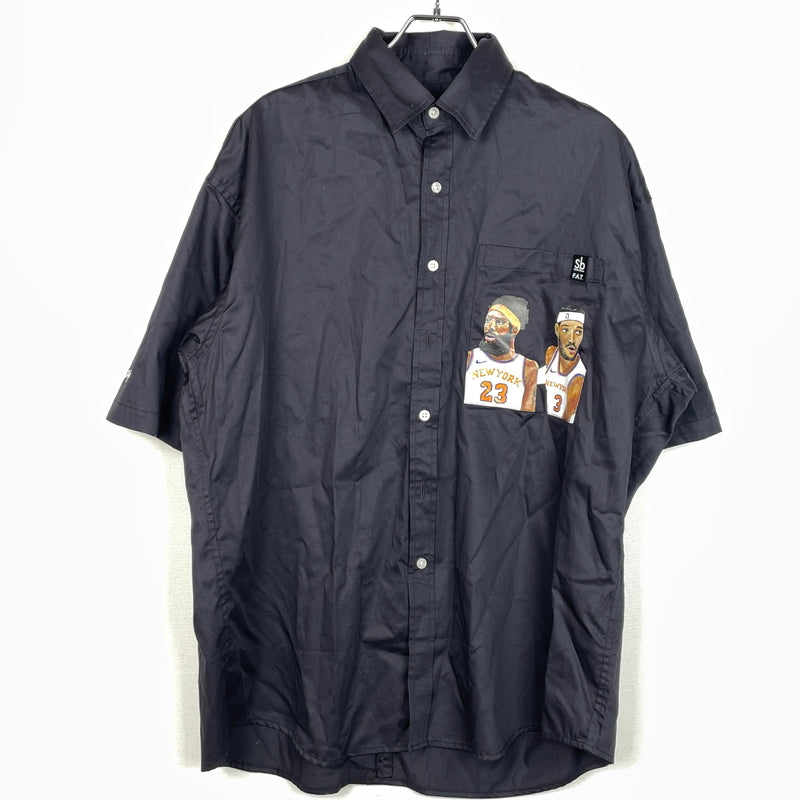 【中古品】【メンズ】 FAT エフエーティー × ISABELLA DI SCLAFANI イザベラ ディ スクラフィニ × SB エスビー 別注コラボ F32510-SH10-AB 半袖 トップス シャツ 142-261004-sa-12-teih サイズ：SKINNY カラー：ブラック 万代Net店