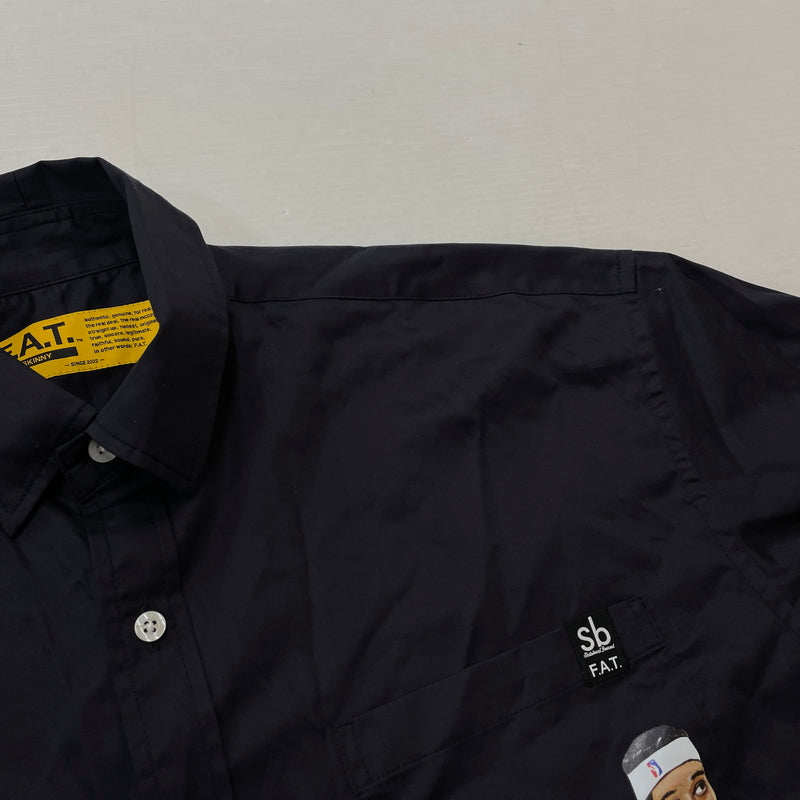 【中古品】【メンズ】 FAT エフエーティー × ISABELLA DI SCLAFANI イザベラ ディ スクラフィニ × SB エスビー 別注コラボ F32510-SH10-AB 半袖 トップス シャツ 142-261004-sa-12-teih サイズ：SKINNY カラー：ブラック 万代Net店