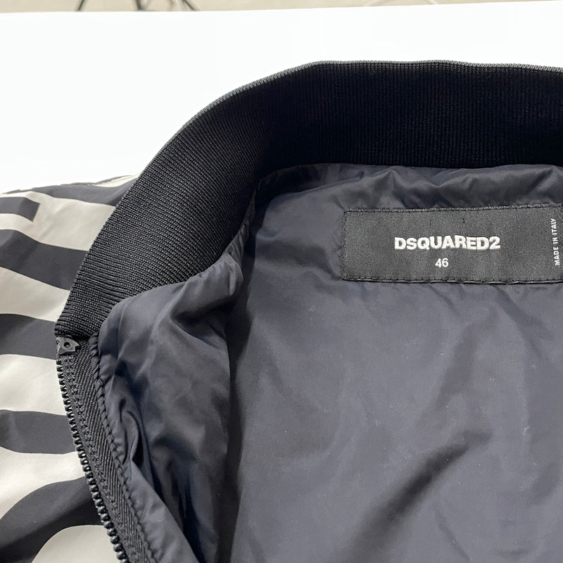 【中古品】【メンズ】 DSQUARED2 ディースクエアード LOGO NYLON JACKET S74AM1072 ロゴ ナイロン ジャケット アウター 総柄 141-261001-sa-11-teih サイズ：46 カラー：総柄 万代Net店