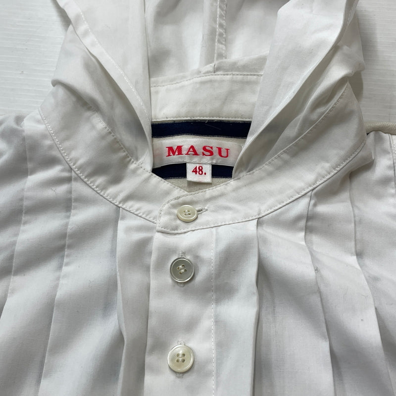 【中古品】【メンズ】 MASU エムエーエスユー MARINE PULLOVER SHIRT M25K6CS005 マリーン プルオーバー シャツ 長袖 トップス 140-261001-sa-13-teih サイズ：48 カラー：ボーダー 万代Net店