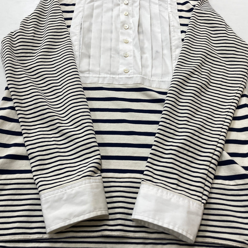 【中古品】【メンズ】 MASU エムエーエスユー MARINE PULLOVER SHIRT M25K6CS005 マリーン プルオーバー シャツ 長袖 トップス 140-261001-sa-13-teih サイズ：48 カラー：ボーダー 万代Net店