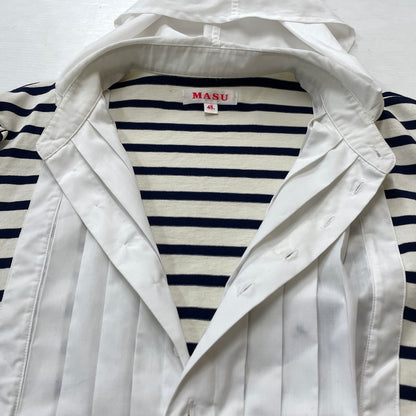 【中古品】【メンズ】 MASU エムエーエスユー MARINE PULLOVER SHIRT M25K6CS005 マリーン プルオーバー シャツ 長袖 トップス 140-261001-sa-13-teih サイズ：48 カラー：ボーダー 万代Net店