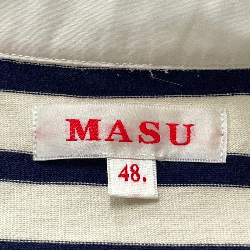 【中古品】【メンズ】 MASU エムエーエスユー MARINE PULLOVER SHIRT M25K6CS005 マリーン プルオーバー シャツ 長袖 トップス 140-261001-sa-13-teih サイズ：48 カラー：ボーダー 万代Net店