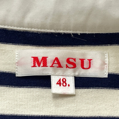 【中古品】【メンズ】 MASU エムエーエスユー MARINE PULLOVER SHIRT M25K6CS005 マリーン プルオーバー シャツ 長袖 トップス 140-261001-sa-13-teih サイズ：48 カラー：ボーダー 万代Net店