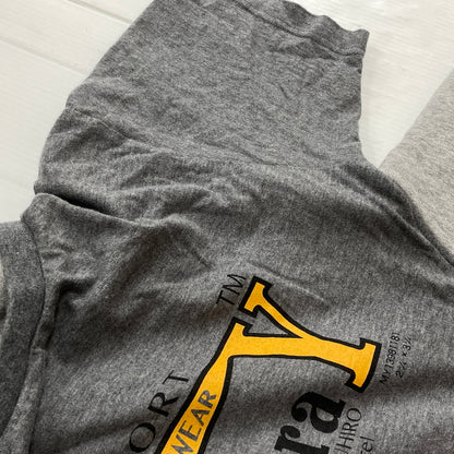 【中古品】【メンズ】 MIHARA YASUHIRO ミハラヤスヒロ T-SHIRT DOCKING HOODIE A05HD551 Tシャツ ドッキング フーディ プルーオーバーパーカー 140-261001-sa-16-teih サイズ：48 カラー：グレー 万代Net店