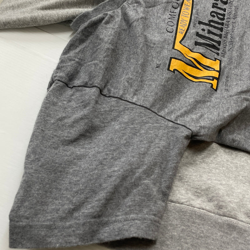 【中古品】【メンズ】 MIHARA YASUHIRO ミハラヤスヒロ T-SHIRT DOCKING HOODIE A05HD551 Tシャツ ドッキング フーディ プルーオーバーパーカー 140-261001-sa-16-teih サイズ：48 カラー：グレー 万代Net店