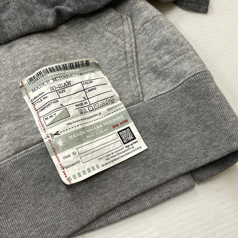 【中古品】【メンズ】 MIHARA YASUHIRO ミハラヤスヒロ T-SHIRT DOCKING HOODIE A05HD551 Tシャツ ドッキング フーディ プルーオーバーパーカー 140-261001-sa-16-teih サイズ：48 カラー：グレー 万代Net店