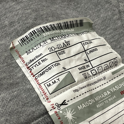 【中古品】【メンズ】 MIHARA YASUHIRO ミハラヤスヒロ T-SHIRT DOCKING HOODIE A05HD551 Tシャツ ドッキング フーディ プルーオーバーパーカー 140-261001-sa-16-teih サイズ：48 カラー：グレー 万代Net店