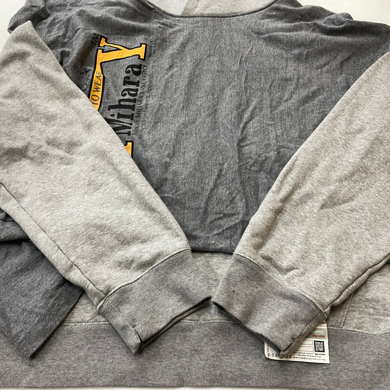 【中古品】【メンズ】 MIHARA YASUHIRO ミハラヤスヒロ T-SHIRT DOCKING HOODIE A05HD551 Tシャツ ドッキング フーディ プルーオーバーパーカー 140-261001-sa-16-teih サイズ：48 カラー：グレー 万代Net店