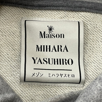 【中古品】【メンズ】 MIHARA YASUHIRO ミハラヤスヒロ T-SHIRT DOCKING HOODIE A05HD551 Tシャツ ドッキング フーディ プルーオーバーパーカー 140-261001-sa-16-teih サイズ：48 カラー：グレー 万代Net店