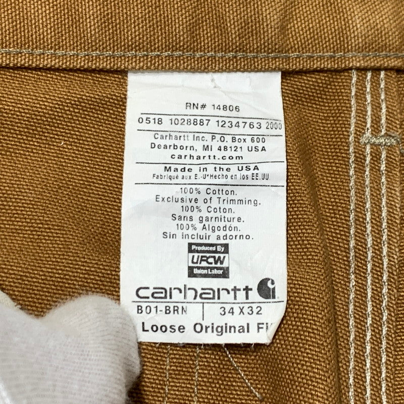 【中古品】【メンズ】 Carhartt カーハート DOUBLE KNEE PAINTER PANTS B01-BRN ダブルニー ペインターパンツ ボトムス ワークパンツ 156-261002-ko-13-teih サイズ：34 カラー：ブラウン 万代Net店