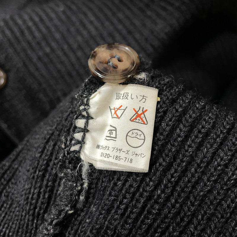 【中古品】【メンズ】 BROOKS BROTHERS ブルックスブラザーズ HALF BUTTON KNIT ハーフ ボタン ニット 長袖 トップス 145-261005-yo-14-teih サイズ：M カラー：ブラック 万代Net店