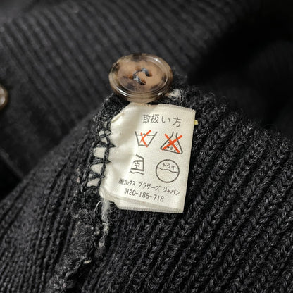 【中古品】【メンズ】 BROOKS BROTHERS ブルックスブラザーズ HALF BUTTON KNIT ハーフ ボタン ニット 長袖 トップス 145-261005-yo-14-teih サイズ：M カラー：ブラック 万代Net店