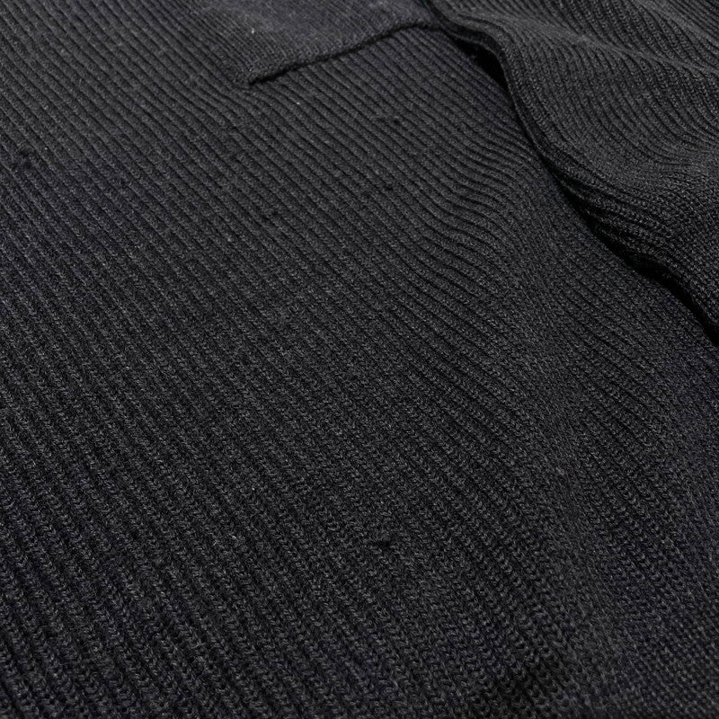 【中古品】【メンズ】 BROOKS BROTHERS ブルックスブラザーズ HALF BUTTON KNIT ハーフ ボタン ニット 長袖 トップス 145-261005-yo-14-teih サイズ：M カラー：ブラック 万代Net店