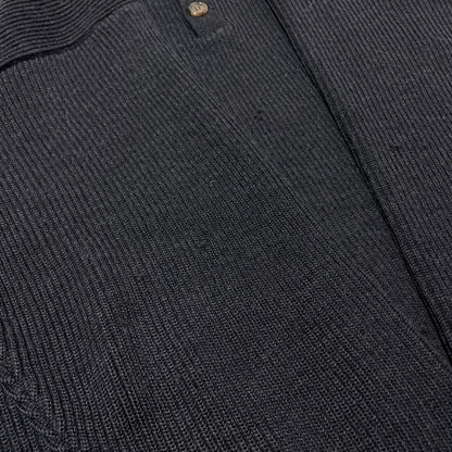 【中古品】【メンズ】 BROOKS BROTHERS ブルックスブラザーズ HALF BUTTON KNIT ハーフ ボタン ニット 長袖 トップス 145-261005-yo-14-teih サイズ：M カラー：ブラック 万代Net店