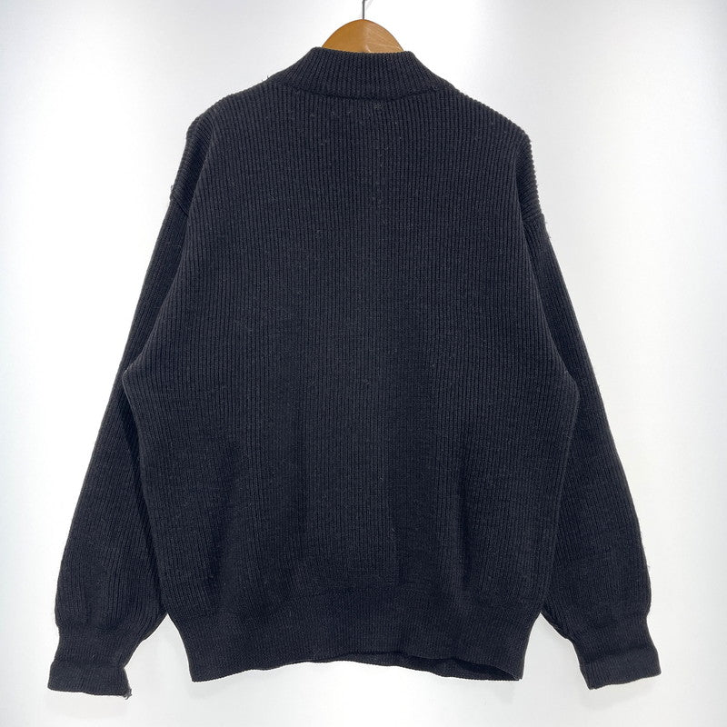 【中古品】【メンズ】 BROOKS BROTHERS ブルックスブラザーズ HALF BUTTON KNIT ハーフ ボタン ニット 長袖 トップス 145-261005-yo-14-teih サイズ：M カラー：ブラック 万代Net店