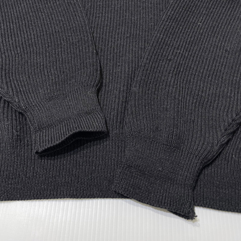 【中古品】【メンズ】 BROOKS BROTHERS ブルックスブラザーズ HALF BUTTON KNIT ハーフ ボタン ニット 長袖 トップス 145-261005-yo-14-teih サイズ：M カラー：ブラック 万代Net店