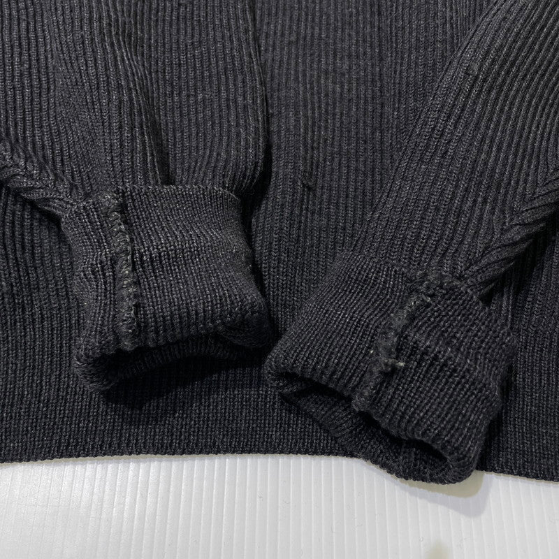 【中古品】【メンズ】 BROOKS BROTHERS ブルックスブラザーズ HALF BUTTON KNIT ハーフ ボタン ニット 長袖 トップス 145-261005-yo-14-teih サイズ：M カラー：ブラック 万代Net店